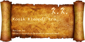 Kosik Kleopátra névjegykártya